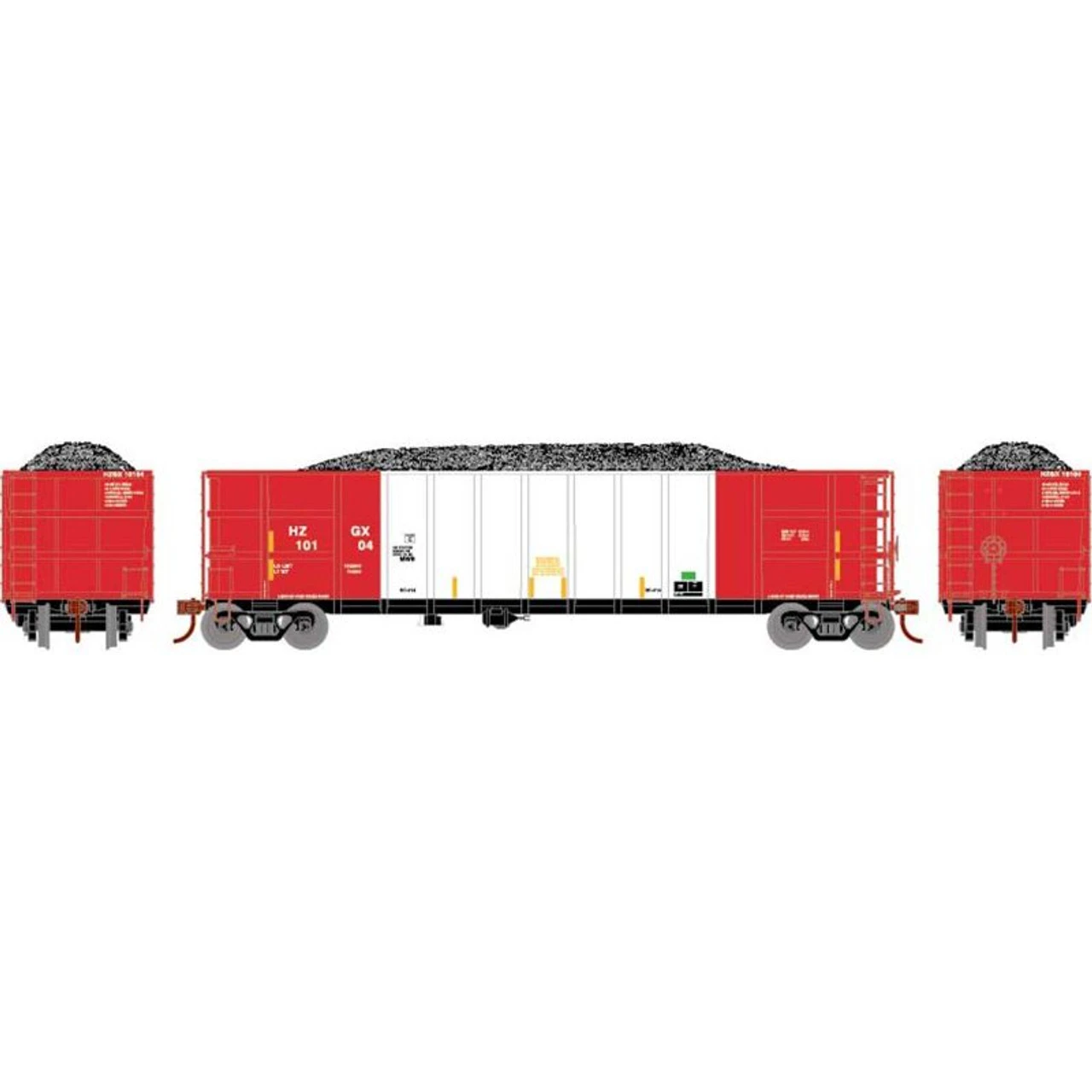 Athearn 3840 - Thrall High Side Gondola W/Load Herzog (HZGX) 10104 - N Scale 1 Athearn 3840 - Thrall High Side Gondola W/Load Herzog (HZGX) 10104 - N Scale
