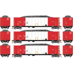 Athearn RTR 7482 - Thrall High Side Gondola W/Load Herzog (HZGX) 10285, 10322, 10334 - HO Scale
