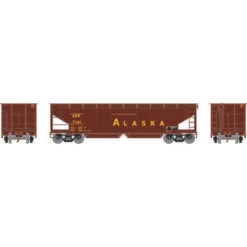 Athearn RTR 7079 - 40' Offset Ballast Hopper W/ Load Alaska Railroad (ARR) 7141 - HO Scale