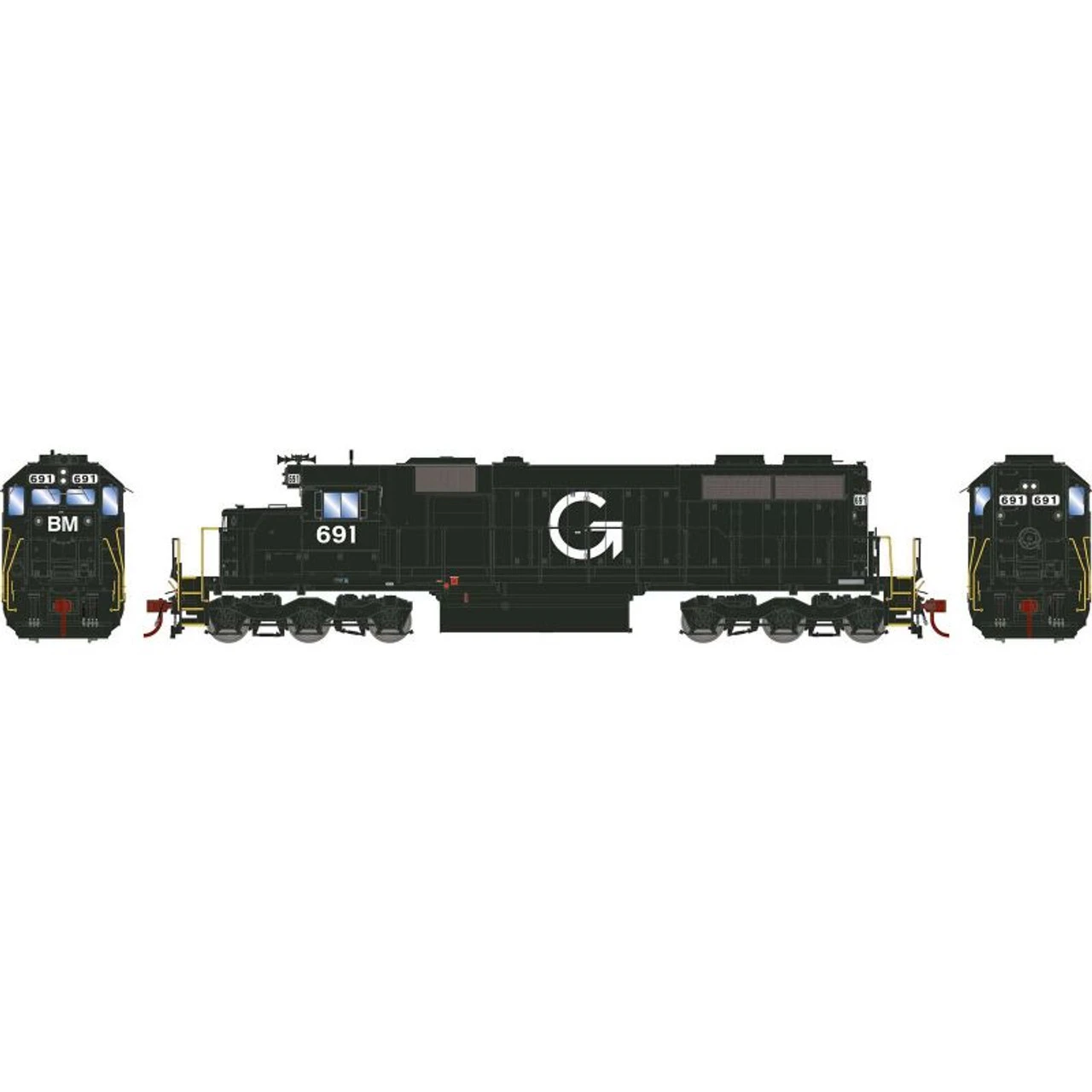 Athearn RTR 71594 - EMD SD39 W/ DCC & Sound Boston & Maine (BM) 691 - HO Scale 1 Athearn RTR 71594 - EMD SD39 W/ DCC & Sound Boston & Maine (BM) 691 - HO Scale