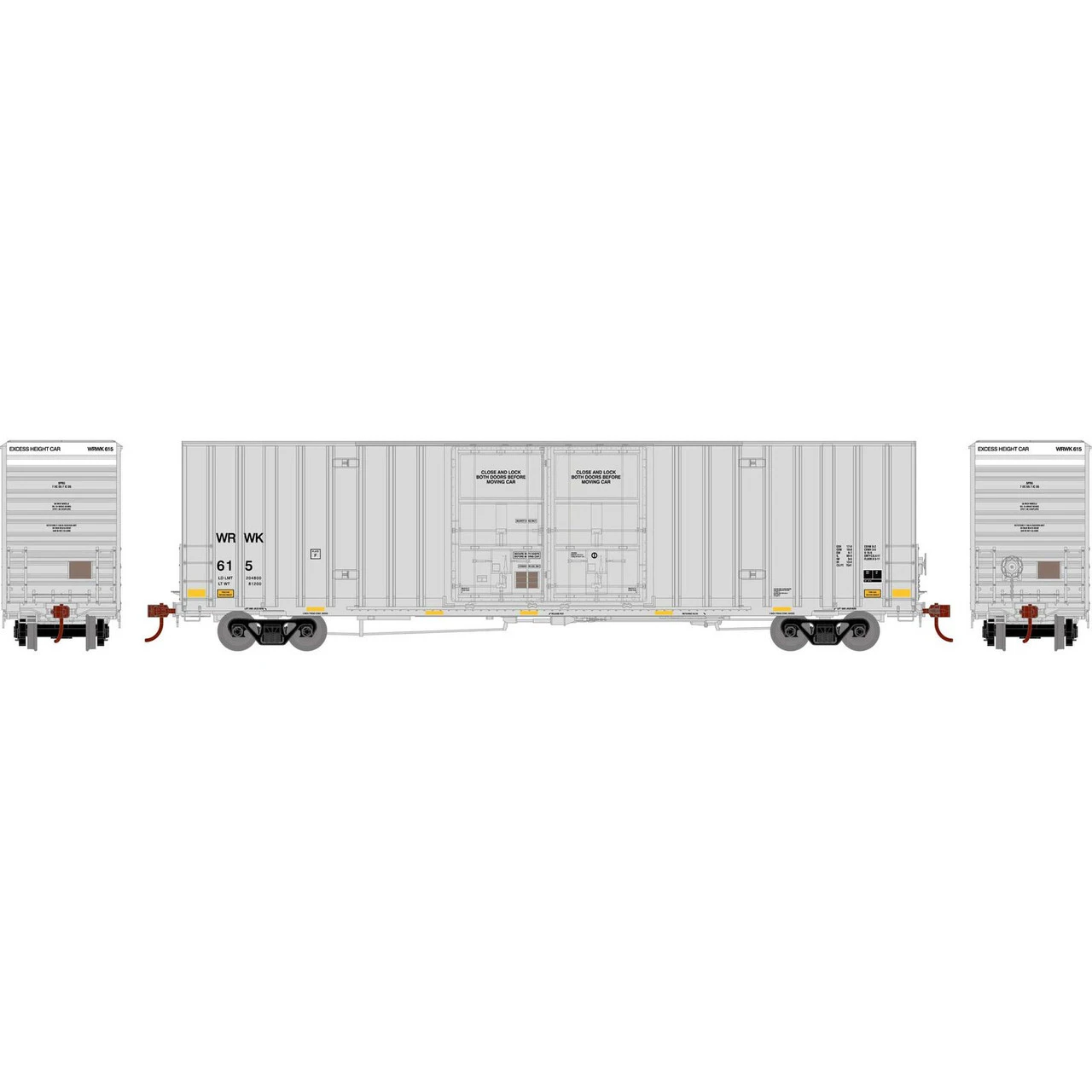 Athearn RTR 75303 - 60' Gunderson Box Warwick (WRWK) 615 - HO Scale 1 Athearn RTR 75303 - 60' Gunderson Box Warwick (WRWK) 615 - HO Scale