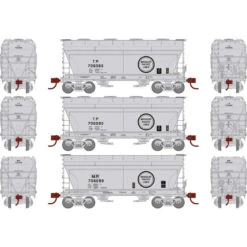 Athearn RTR 93459 - ACF 2970 Covered Hopper Missouri Pacific (T.P.) 706066, 706080, 706099 - HO Scale