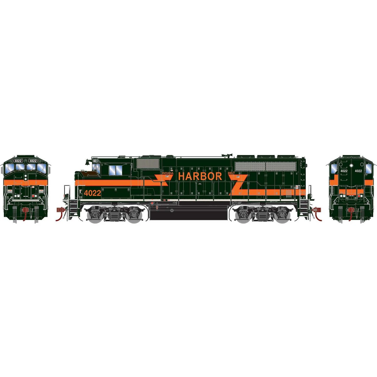 Athearn Genesis 65186 - EMD GP40-2L W/ DCC & Sound Indiana Harbor Belt (IHB) 4022 - HO Scale 1 Athearn Genesis 65186 - EMD GP40-2L W/ DCC & Sound Indiana Harbor Belt (IHB) 4022 - HO Scale