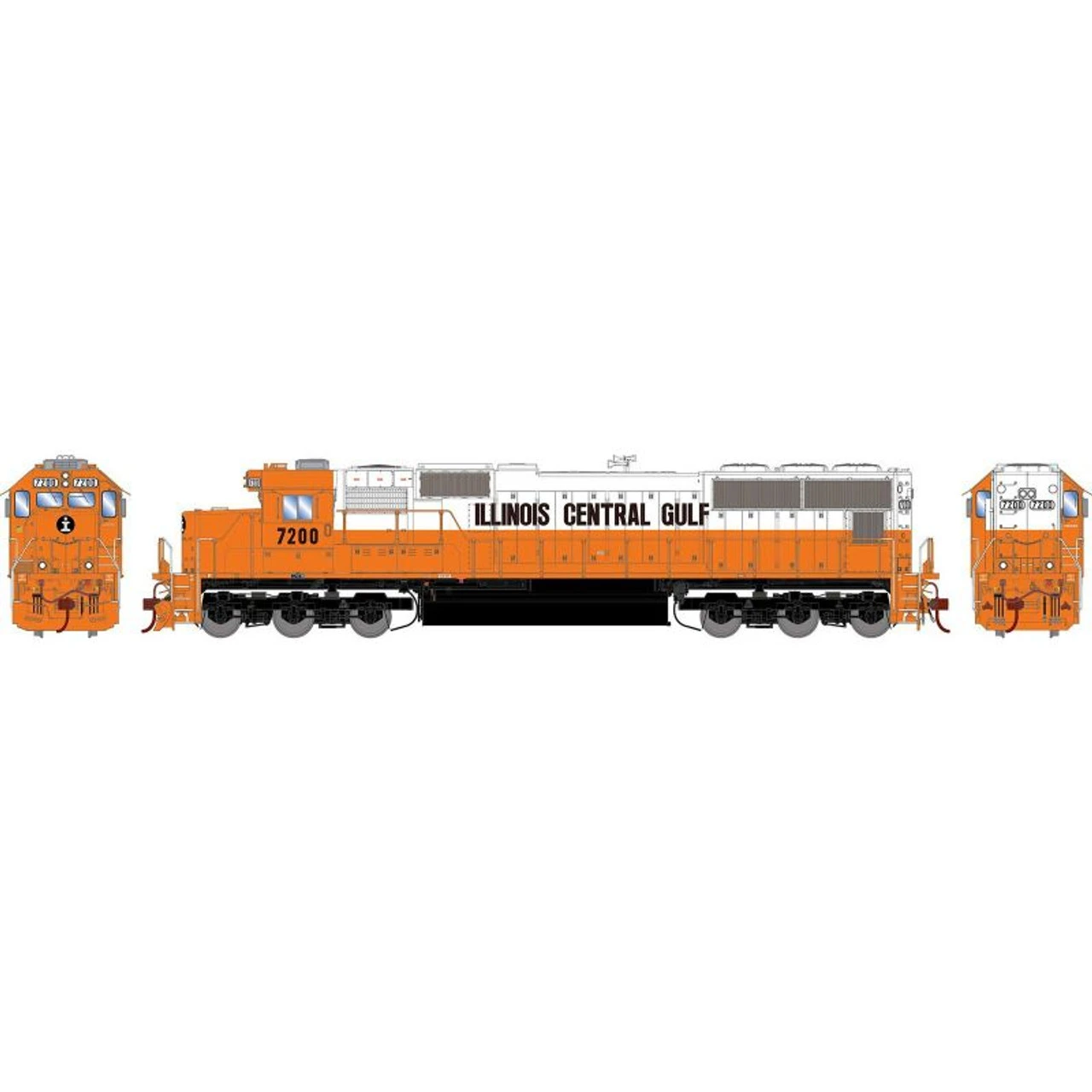 Athearn Genesis 75731 - EMD SD70 Illinois Central Gulf (ICG) 7200 - HO Scale 1 Athearn Genesis 75731 - EMD SD70 Illinois Central Gulf (ICG) 7200 - HO Scale