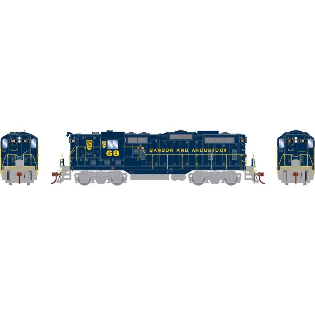 Athearn Genesis 82245 - EMD GP7 Bangor & Aroostook (BAR) 68 - HO Scale 1 Athearn Genesis 82245 - EMD GP7 Bangor & Aroostook (BAR) 68 - HO Scale
