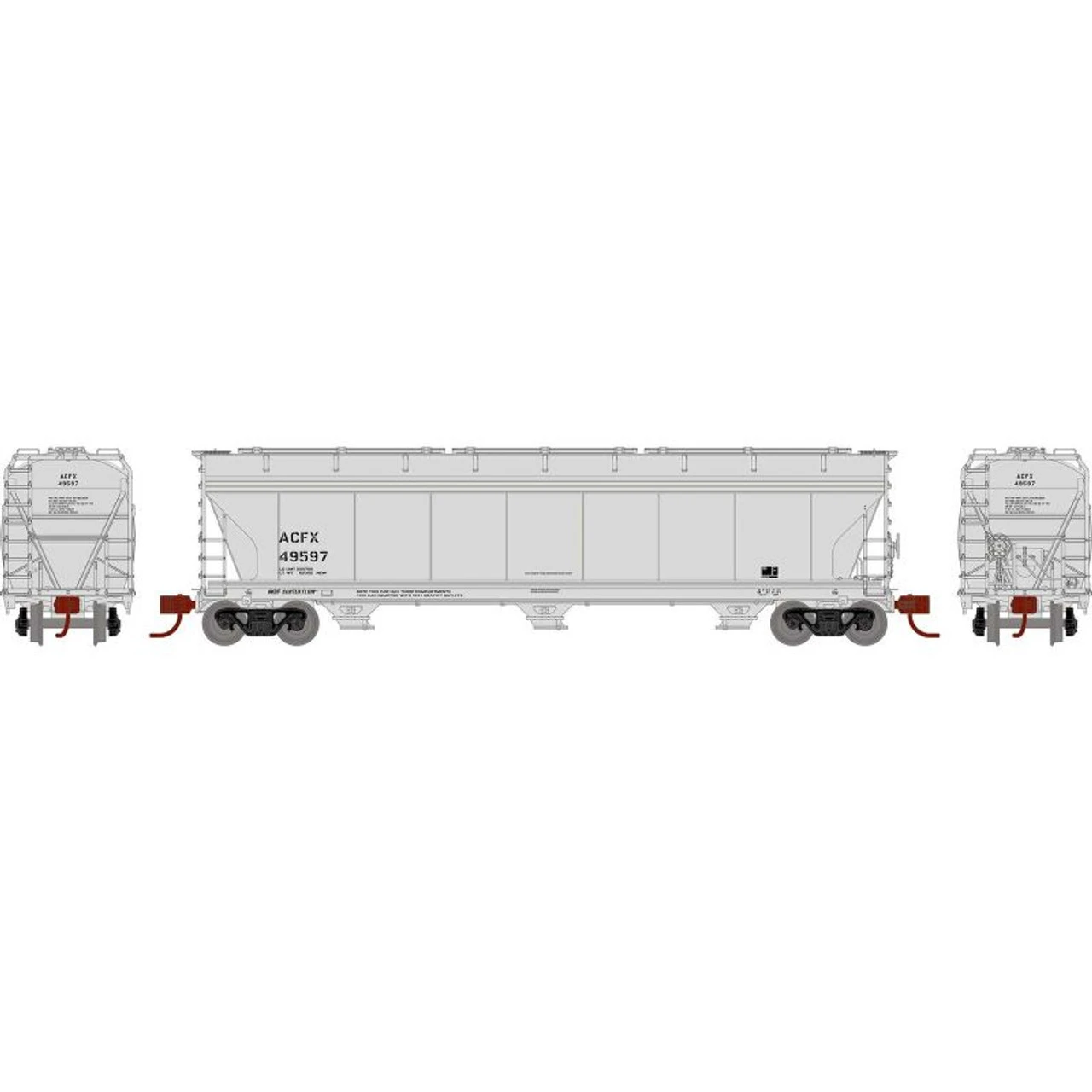 Athearn 8483 - ACF 4600 3-Bay Hopper American Car & Foundry (ACFX) 49597 - N Scale 1 Athearn 8483 - ACF 4600 3-Bay Hopper American Car & Foundry (ACFX) 49597 - N Scale
