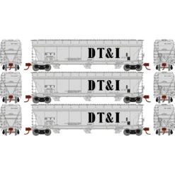 Athearn Genesis 15856 - ACF 4600 3-Bay Hopper Detroit, Toledo And Ironton (DTI) 10307, 10351, 10365 - HO Scale