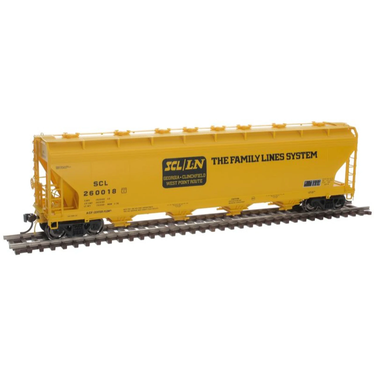 Atlas 20006400 - ACF 5250 Centerflow Covered Hopper Seaboard Coast Line (SCL) 260016 - HO Scale 1 Atlas 20006400 - ACF 5250 Centerflow Covered Hopper Seaboard Coast Line (SCL) 260016 - HO Scale