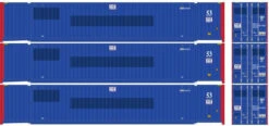 Atlas 20006670 - 53' JINDO Container (3) Milestone - HO Scale