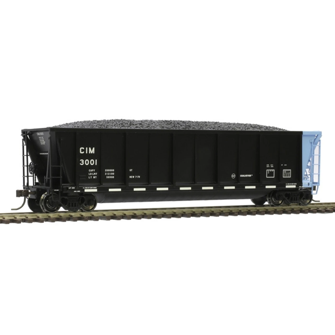Atlas 20006694 - Coalveyor Bathtub Gondola - (Black/Blue) Chicago & Illinois Midland (CIM) 3001 - HO Scale 1 Atlas 20006694 - Coalveyor Bathtub Gondola - (Black/Blue) Chicago & Illinois Midland (CIM) 3001 - HO Scale