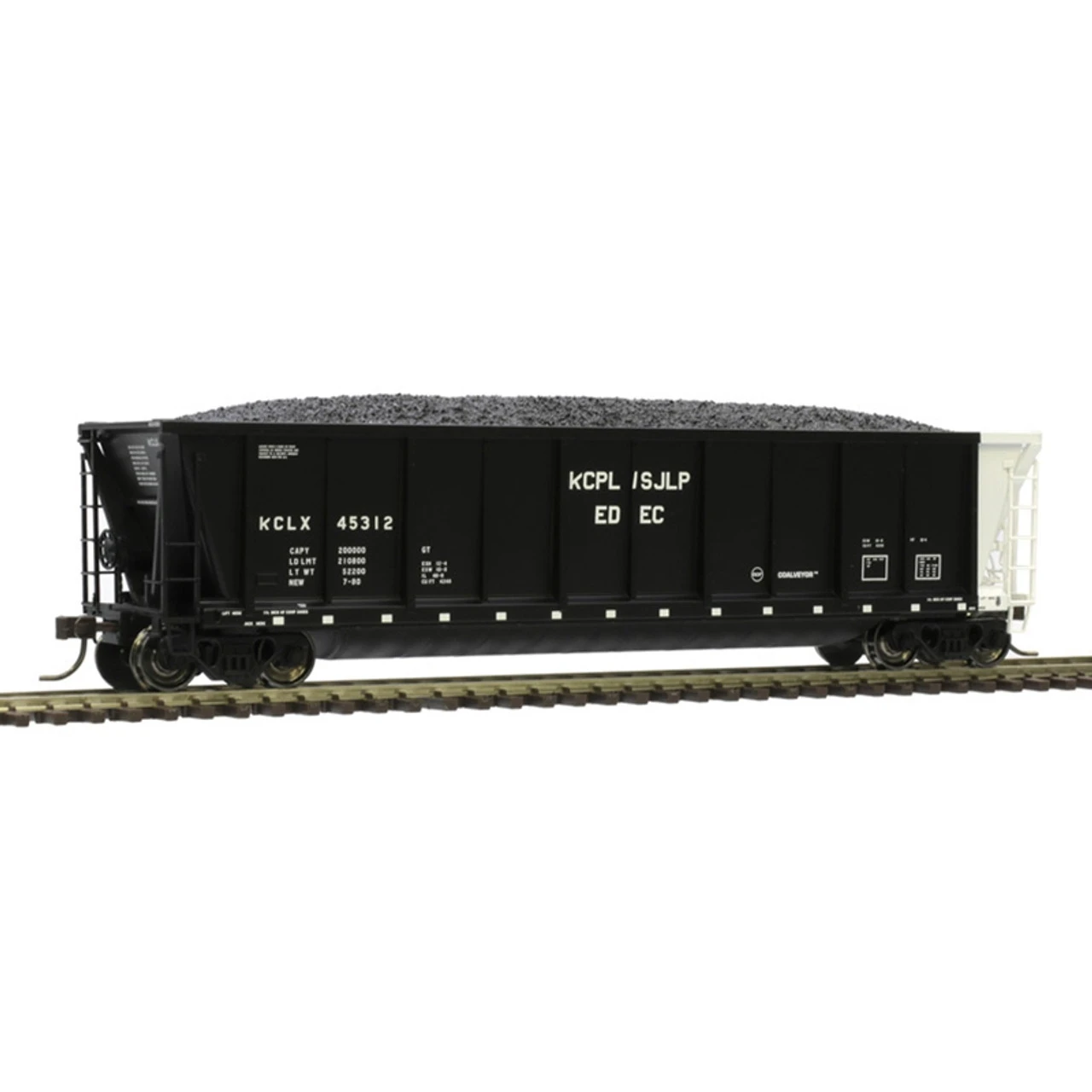 Atlas 20006698 - Coalveyor Bathtub Gondola - Kansas City Power & Light - SJLP (Black/White) Kansas City Power & Light (KCLX) 45312 - HO Scale 1 Atlas 20006698 - Coalveyor Bathtub Gondola - Kansas City Power & Light - SJLP (Black/White) Kansas City Power & Light (KCLX) 45312 - HO Scale