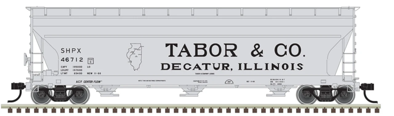 Atlas 20006940 - ACF® 4650 Centerflow Hopper Tabord & Co. (SHPX) 46712 - HO Scale 1 Atlas 20006940 - ACF® 4650 Centerflow Hopper Tabord & Co. (SHPX) 46712 - HO Scale