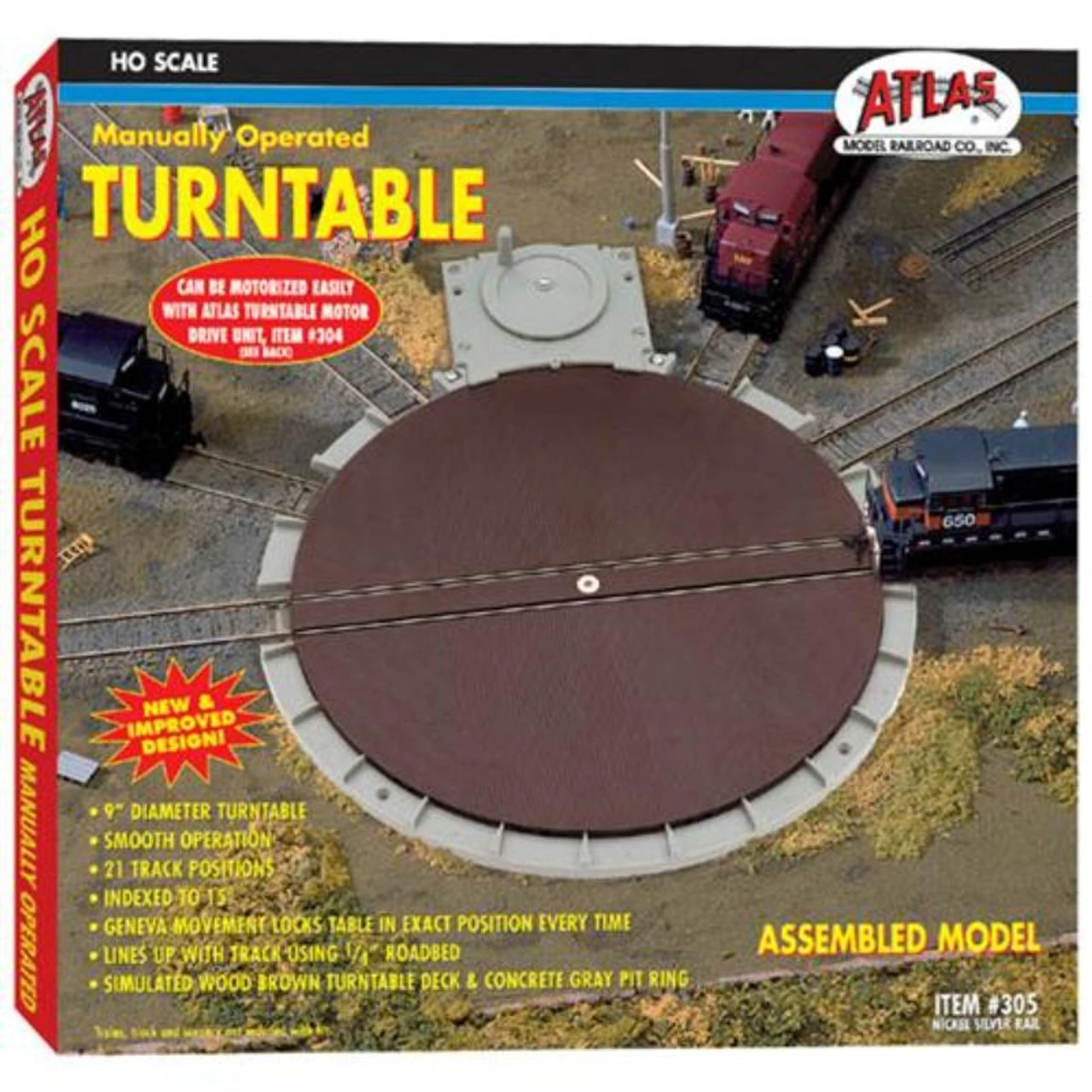 Atlas 305 - Manually Operated Turntable - HO Scale 1 Atlas 305 - Manually Operated Turntable - HO Scale