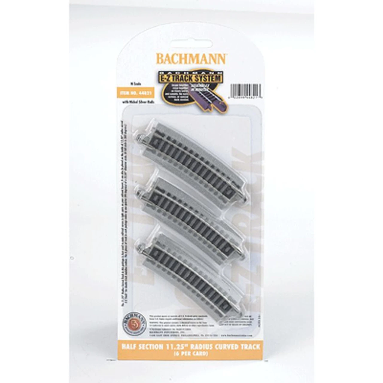 Bachmann 44821 - EZ Track 11.25" Radius 1/2 Curve - N Scale 1 Bachmann 44821 - EZ Track 11.25" Radius 1/2 Curve - N Scale