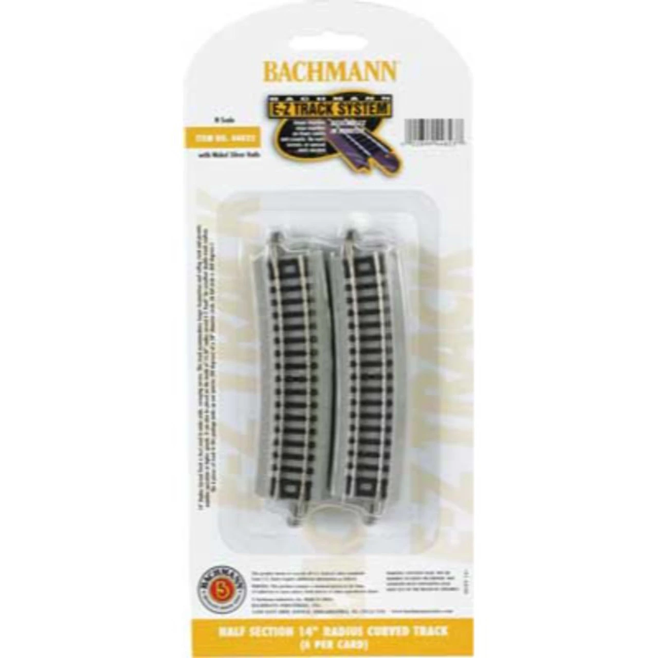 Bachmann 44823 - EZ Track 14" Radius 1/2 Curve 6pc - N Scale 1 Bachmann 44823 - EZ Track 14" Radius 1/2 Curve 6pc - N Scale