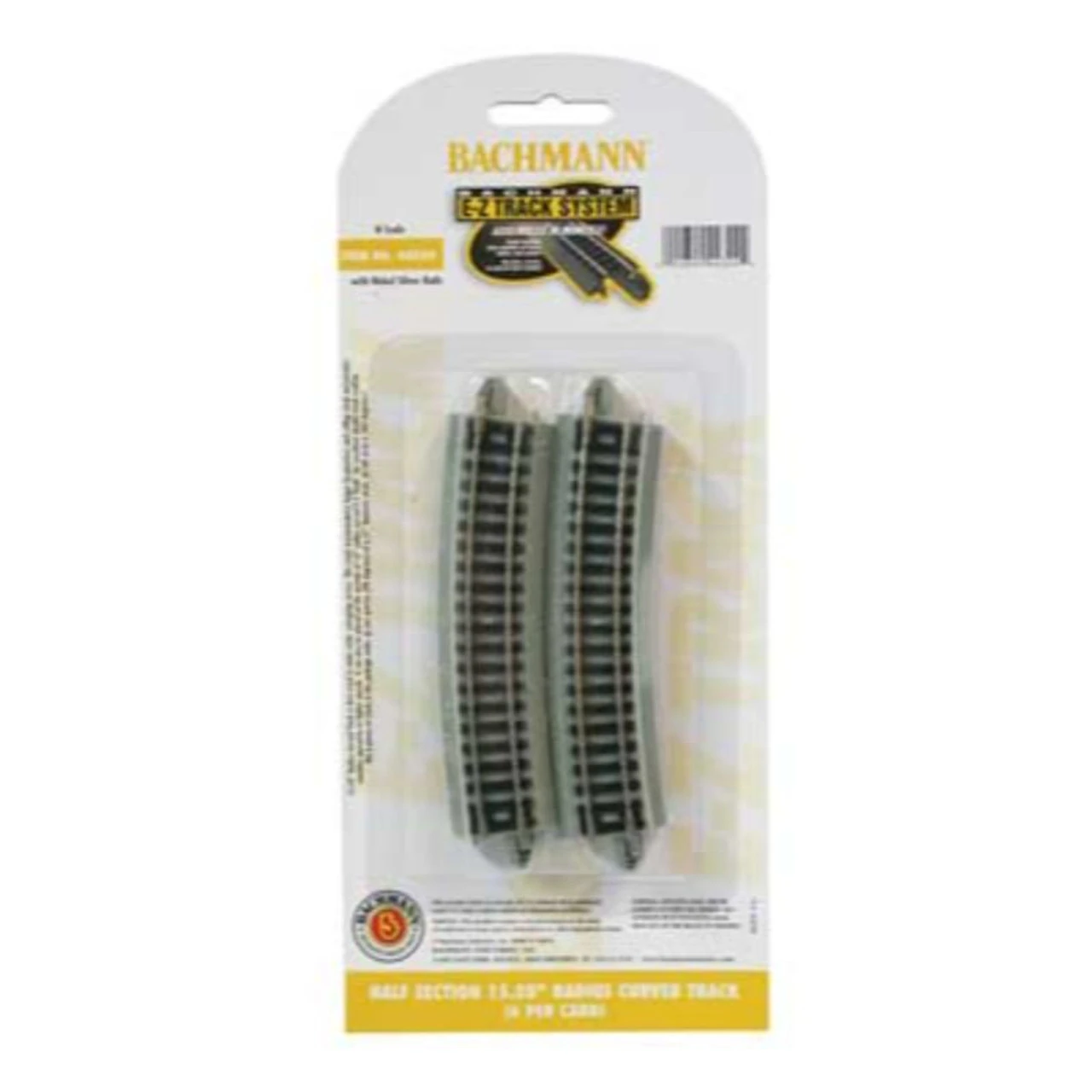 Bachmann 44824 - EZ Track 15-1/2" Radius 1/2 Curve 6pc - N Scale 1 Bachmann 44824 - EZ Track 15-1/2" Radius 1/2 Curve 6pc - N Scale