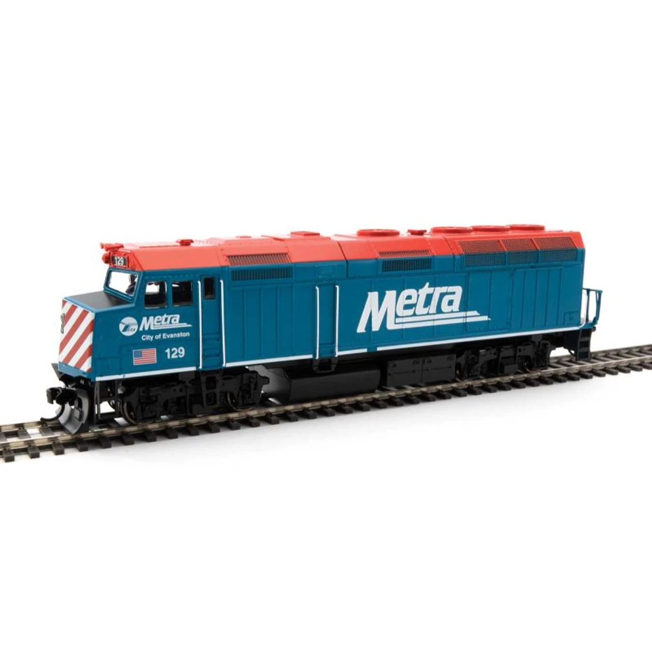 Walthers Mainline 910-9473 - EMD F40PH Metra (METX) 129 - HO Scale 1 Walthers Mainline 910-9473 - EMD F40PH Metra (METX) 129 - HO Scale