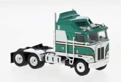 Brekina 85730 - Kenworth K100 Aerodyne Sleeper-Cab Semi Tractor - Assembled - Green, White - HO Scale