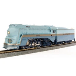 Broadway Limited 7350 - ATSF Blue Goose, #3460, As-Delivered W/ 3460 On Side Of Tender, Paragon4 Sound/DC/DCC, Smoke, HO Paragon 4 Sound/DC/DCC Atchison, Topeka And Santa Fe (ATSF) 3460 - HO Scale