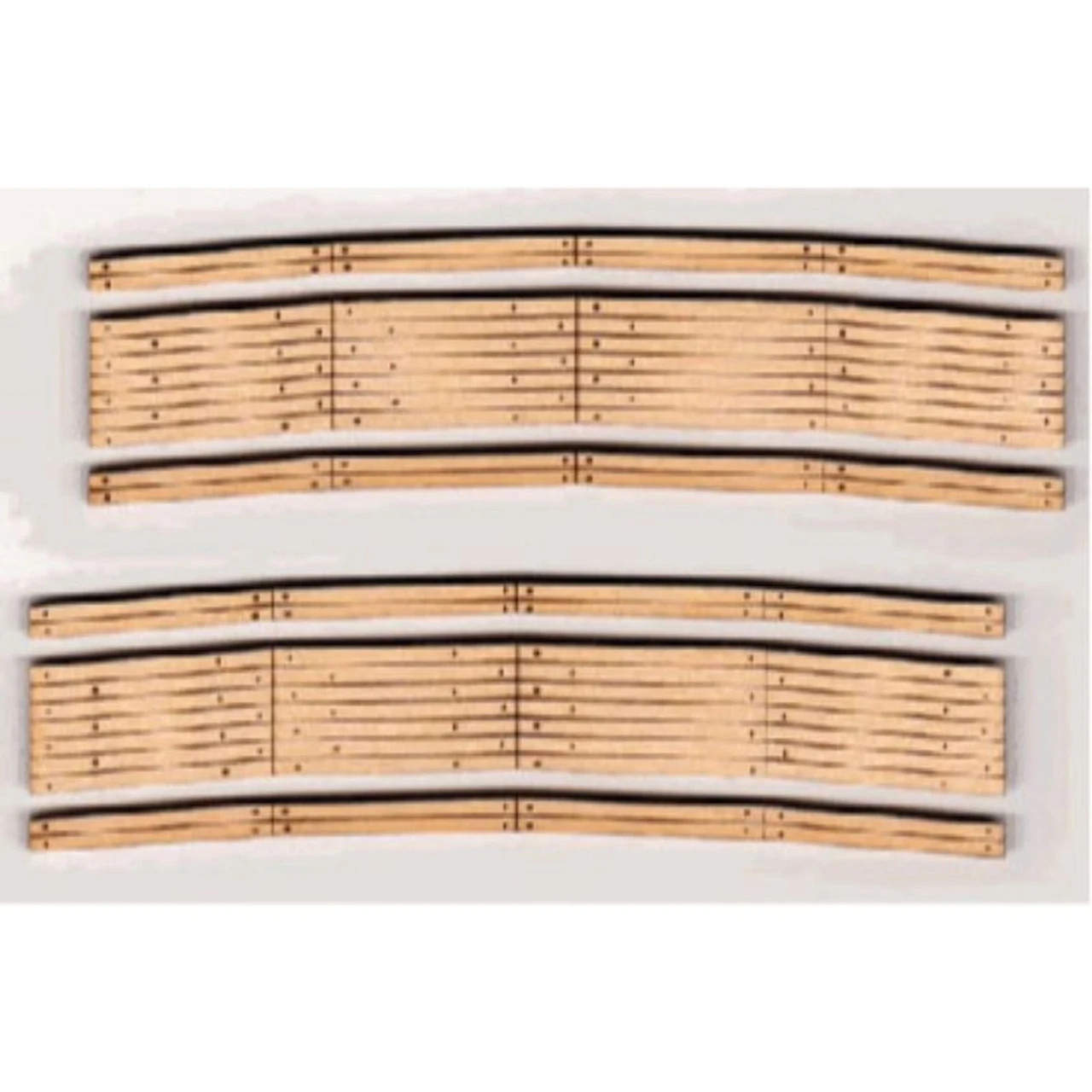 Blair Line 013 - 2-Lane Curved Laser-Cut Wood Grade Crossing 2-Pack -- 21-23" Radius - N Scale Kit 1 Blair Line 013 - 2-Lane Curved Laser-Cut Wood Grade Crossing 2-Pack -- 21-23" Radius - N Scale Kit