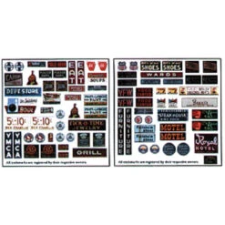 Blair Line 040 - Storefront & Advertising Signs -- Business & Porcelain Advertising - N Scale Kit