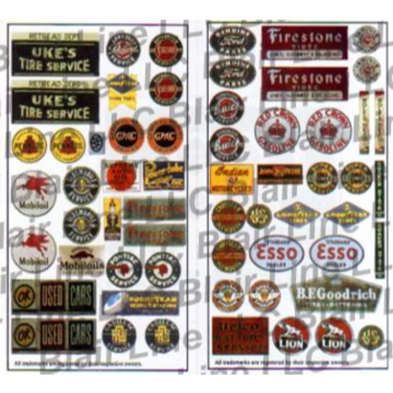 Blair Line 041 - Storefront & Advertising Signs -- Oil & Automotive - N Scale Kit 1 Blair Line 041 - Storefront & Advertising Signs -- Oil & Automotive - N Scale Kit