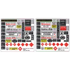 Blair Line 056 - Storefront & Advertising Signs -- Railroad Stations & Depots - N Scale Kit