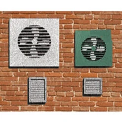 Blair Line 1707 - Wall Fans & Wall Vents - Kit -- 7 Fans & 15 Vents - N Scale Kit