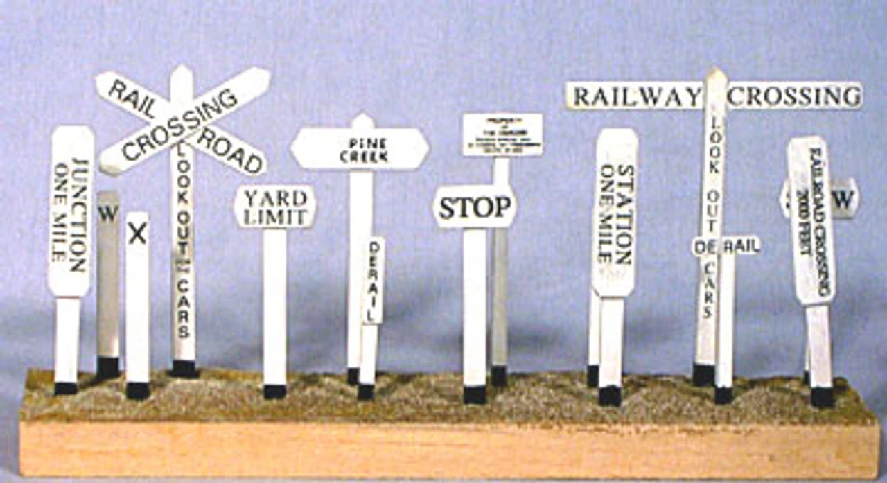 Banta Modelworks 2030 - Right-Of-Way Signs (62 Ea) - HO Scale Kit 1 Banta Modelworks 2030 - Right-Of-Way Signs (62 Ea) - HO Scale Kit