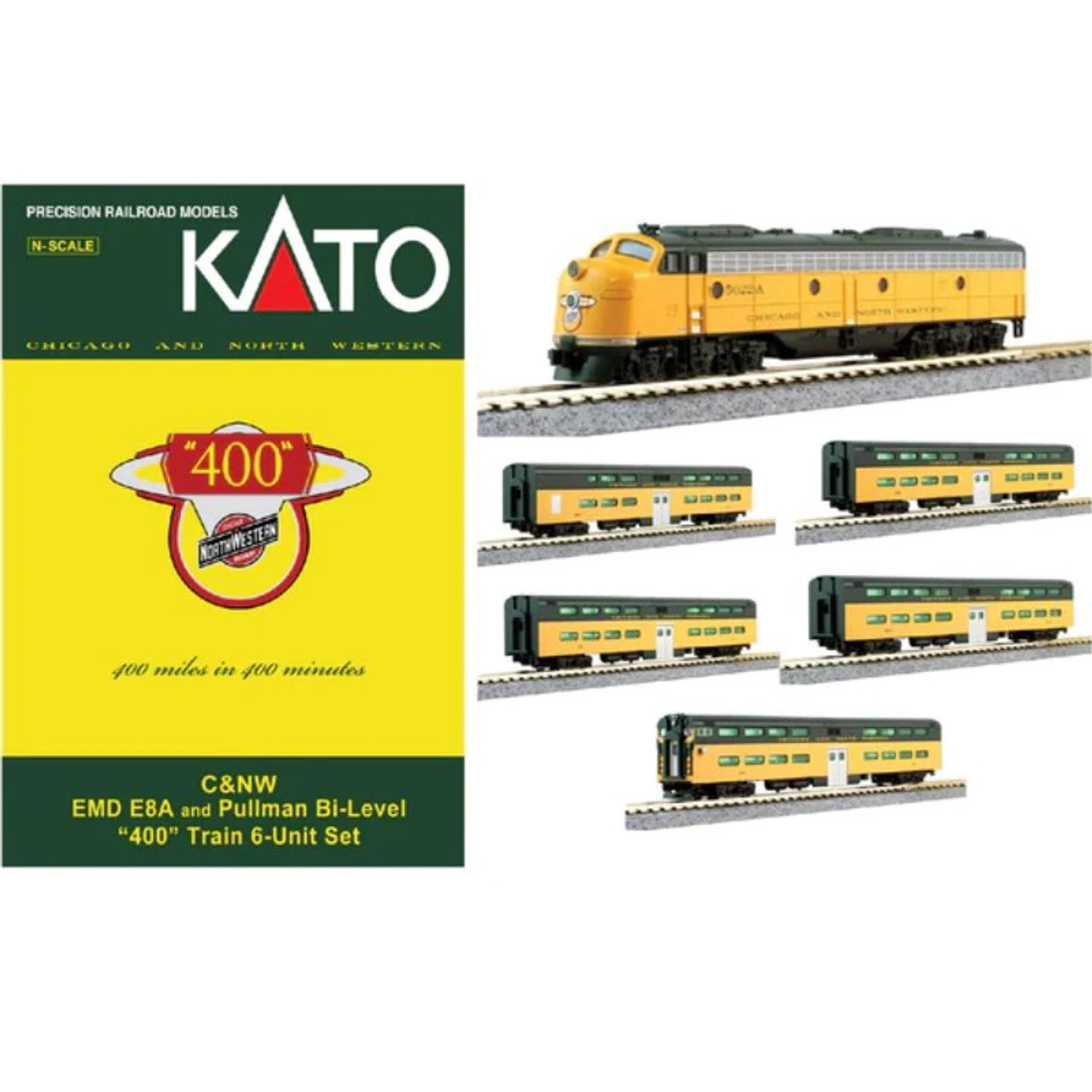 Kato 106-0046 - Passenger Train Starter Set Chicago & Northwestern (CNW) - N Scale 1 Kato 106-0046 - Passenger Train Starter Set Chicago & Northwestern (CNW) - N Scale