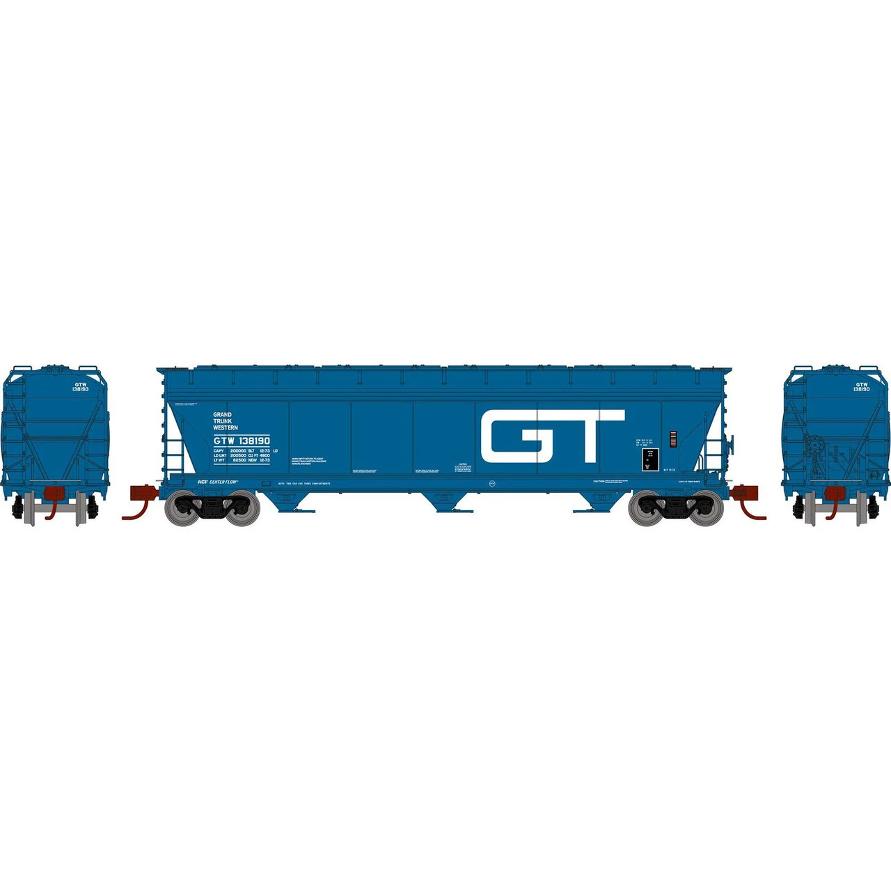 Athearn Genesis 15846 - ACF 4600 3-Bay Hopper Grand Trunk Western (GTW) 138190 - HO Scale 1 Athearn Genesis 15846 - ACF 4600 3-Bay Hopper Grand Trunk Western (GTW) 138190 - HO Scale