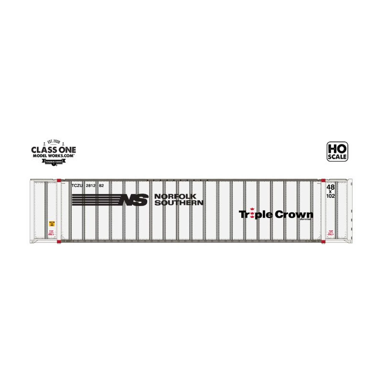 Class One Model Works CT00318 - Monon 48' Exterior-Post Containers Norfolk Southern (TCZU) 281673 - HO Scale 1 Class One Model Works CT00318 - Monon 48' Exterior-Post Containers Norfolk Southern (TCZU) 281673 - HO Scale