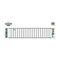 Class One Model Works CT00520 - Hyundai 48' Exterior-Post Containers Alaska Marine Lines 480057 - HO Scale