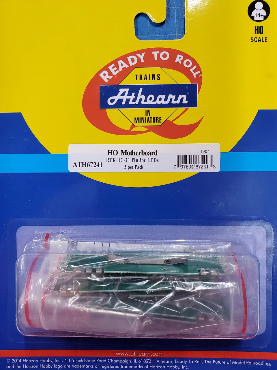 Athearn RTR 67241 - DC-21 Pin Motherboard For LEDs (3) - HO Scale 1 Athearn RTR 67241 - DC-21 Pin Motherboard For LEDs (3) - HO Scale