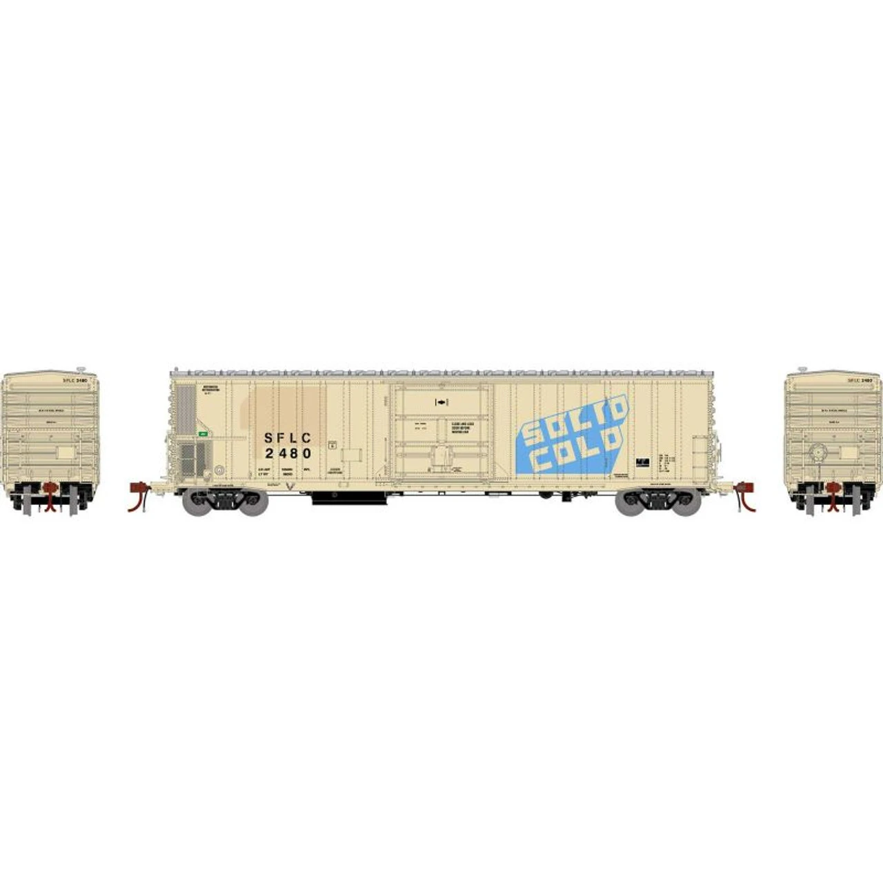 Athearn Genesis 66416 - FGE 57' Mechanical Reefer W/ Sound Santa Fe Leasing (SFLC) 2480 - HO Scale 1 Athearn Genesis 66416 - FGE 57' Mechanical Reefer W/ Sound Santa Fe Leasing (SFLC) 2480 - HO Scale