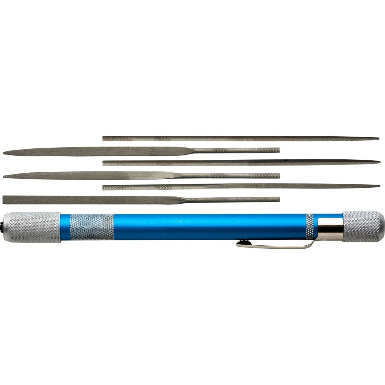 Excel 7001 Aluminum Handle W/ 6 Assorted Mini Files 1 Excel 7001 Aluminum Handle W/ 6 Assorted Mini Files
