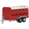 Oxford Diecast Farm004 - Livestock Trailer Red/White - 1:146