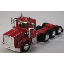 Herpa Models 410671 - Kenworth T800 4-Axle Day-Cab Tractor Only 2 Pack - Assembled -- Red - HO Scale