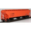 InterMountain 453121-06 - PS 4750 CU FT 3 Bay Rib-Sided Hopper - Plain Illinois Central Gulf (ICG) 766941 - HO Scale