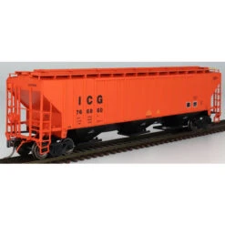 InterMountain 453121-06 - PS 4750 CU FT 3 Bay Rib-Sided Hopper - Plain Illinois Central Gulf (ICG) 766941 - HO Scale