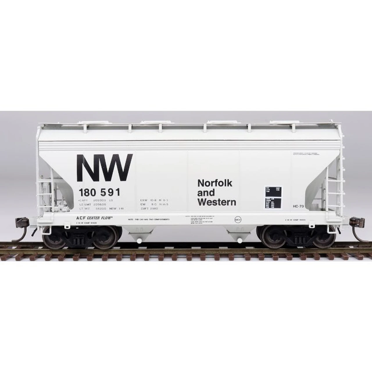 InterMountain 46503-21 - ACF 2-Bay Covered Hopper Norfolk & Western (NW) 180402 - HO Scale 1 InterMountain 46503-21 - ACF 2-Bay Covered Hopper Norfolk & Western (NW) 180402 - HO Scale