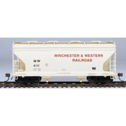 InterMountain 46514-21 - ACF 2-Bay Covered Hopper Winchester And Western Railroad (WW) 4112 - HO Scale