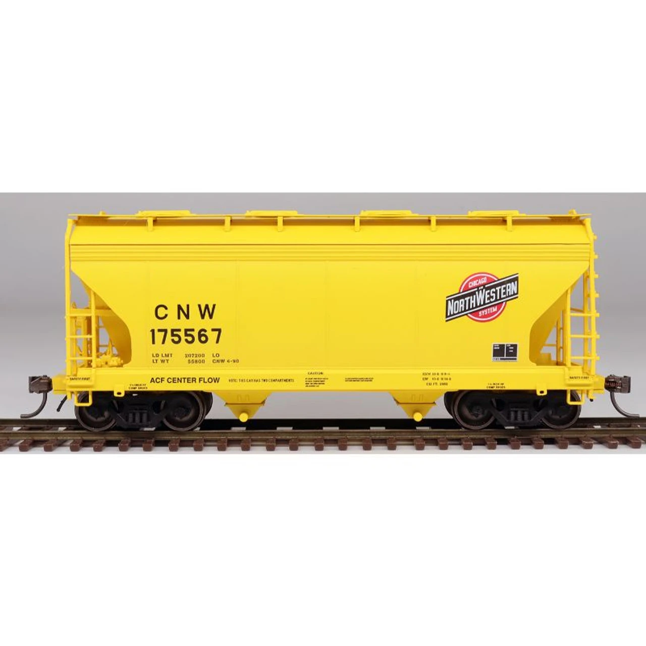 InterMountain 46522-21 - ACF 2-Bay Covered Hopper Chicago & Northwestern (CNW) 175199 - HO Scale 1 InterMountain 46522-21 - ACF 2-Bay Covered Hopper Chicago & Northwestern (CNW) 175199 - HO Scale