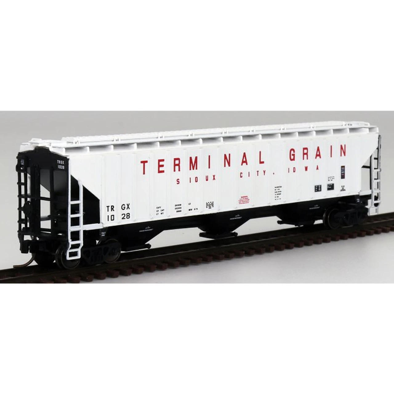 InterMountain 65393-11 - PS 4750 CU FT 3 Bay Rib-Sided Hopper Terminal Grain (TRGX) 1043 - N Scale 1 InterMountain 65393-11 - PS 4750 CU FT 3 Bay Rib-Sided Hopper Terminal Grain (TRGX) 1043 - N Scale