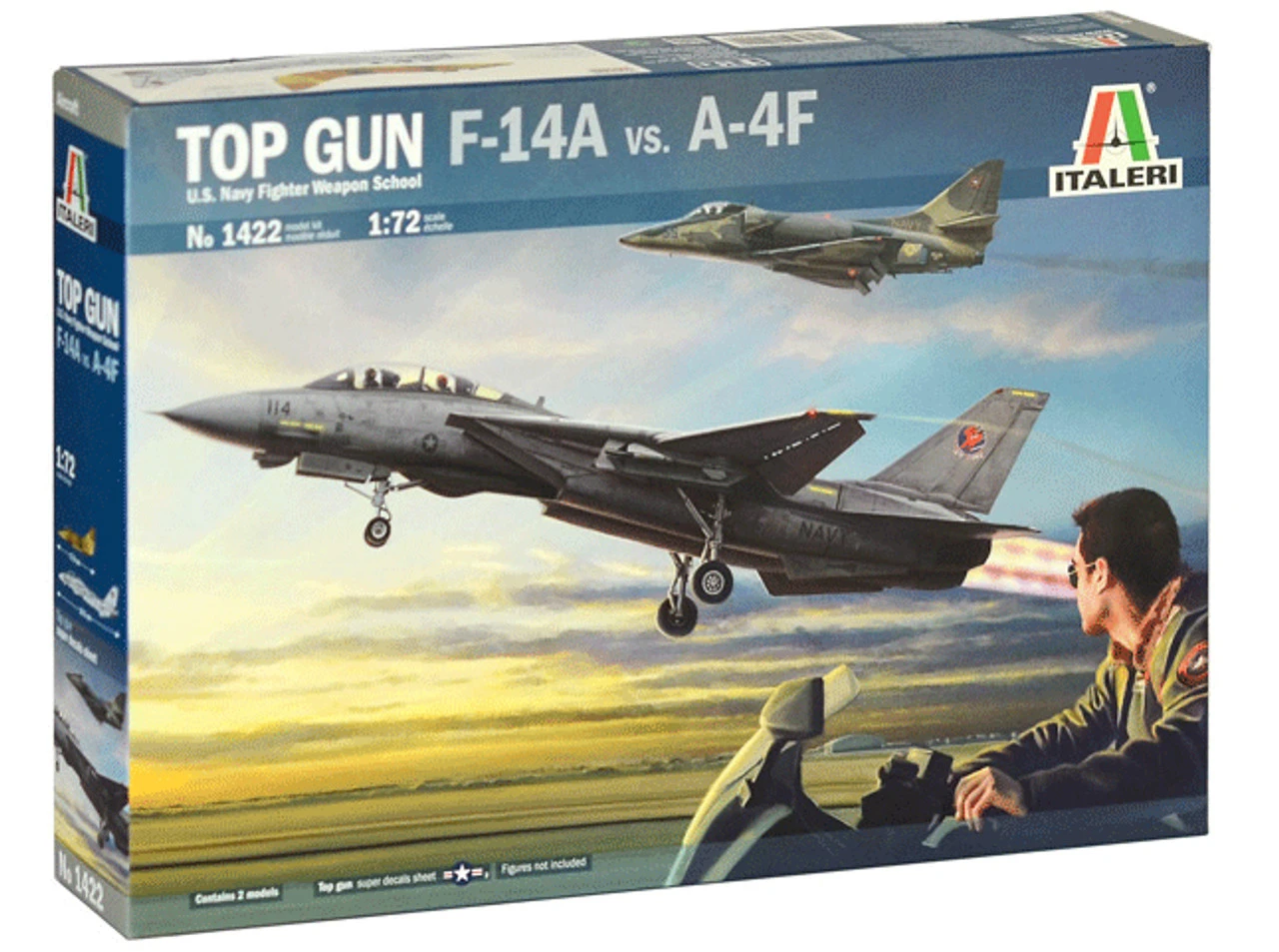 Italeri 1422 - US Navy Fighter Weapons School "Top Gun" F-14A Vs A-4F United States - 1:72 Scale Kit 1 Italeri 1422 - US Navy Fighter Weapons School "Top Gun" F-14A Vs A-4F United States - 1:72 Scale Kit