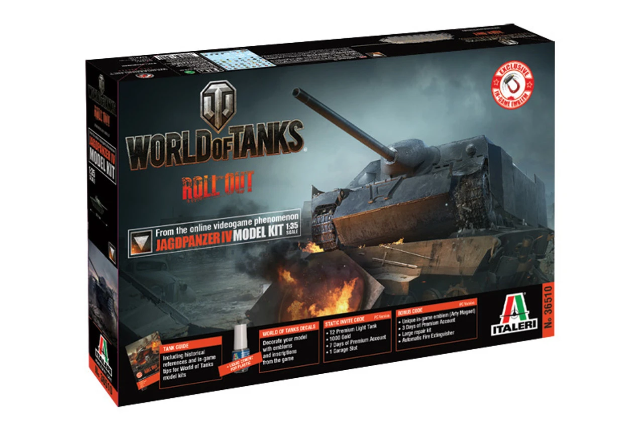 Italeri 36510 - World Of Tanks - Jagpanzer IV Germany - 1:35 Scale Kit 1 Italeri 36510 - World Of Tanks - Jagpanzer IV Germany - 1:35 Scale Kit