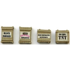JL Innovative 532 - Custom Crates Explosives / TNT Tan (4) - HO Scale