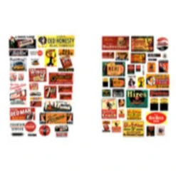 JL Innovative 633 - Saloon & Tavern Posters/signs II 30'-50's(62) - N Scale Kit
