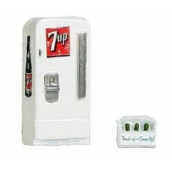 JL Innovative 747 - Custom Upright Soda Machine/Case 7Up - HO Scale