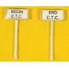JL Innovative 838 - Begin/End C.T.C. Sign Set (2) - HO Scale